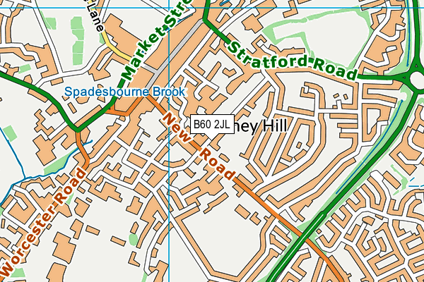 B60 2JL map - OS VectorMap District (Ordnance Survey)