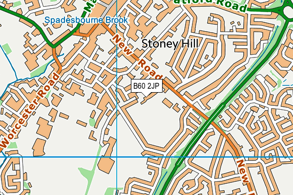 B60 2JP map - OS VectorMap District (Ordnance Survey)
