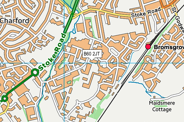 B60 2JT map - OS VectorMap District (Ordnance Survey)