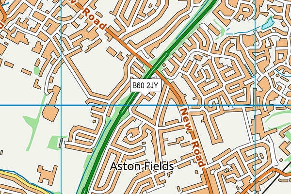 B60 2JY map - OS VectorMap District (Ordnance Survey)