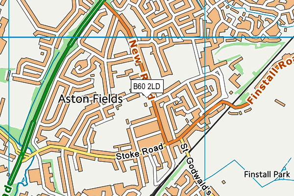 B60 2LD map - OS VectorMap District (Ordnance Survey)