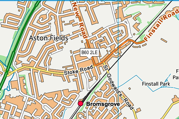 B60 2LE map - OS VectorMap District (Ordnance Survey)