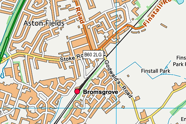 B60 2LG map - OS VectorMap District (Ordnance Survey)