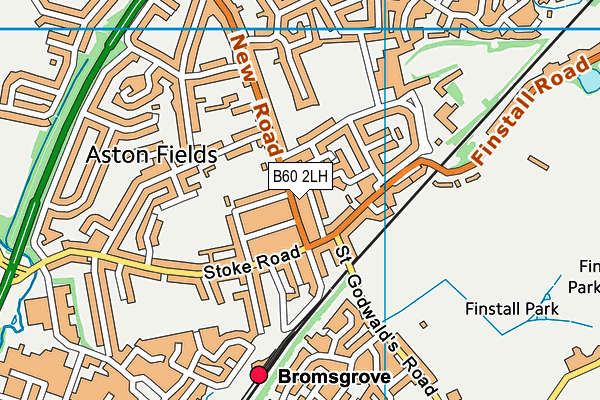 B60 2LH map - OS VectorMap District (Ordnance Survey)