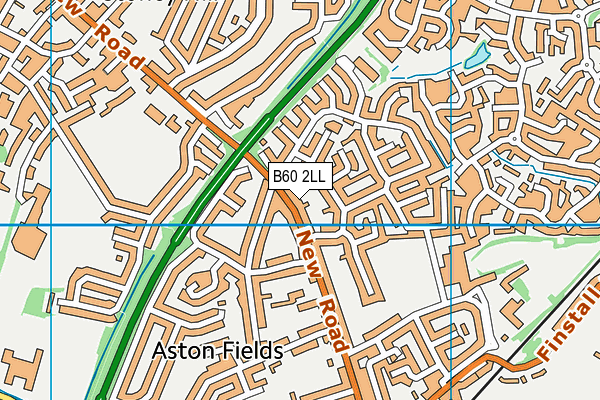 B60 2LL map - OS VectorMap District (Ordnance Survey)