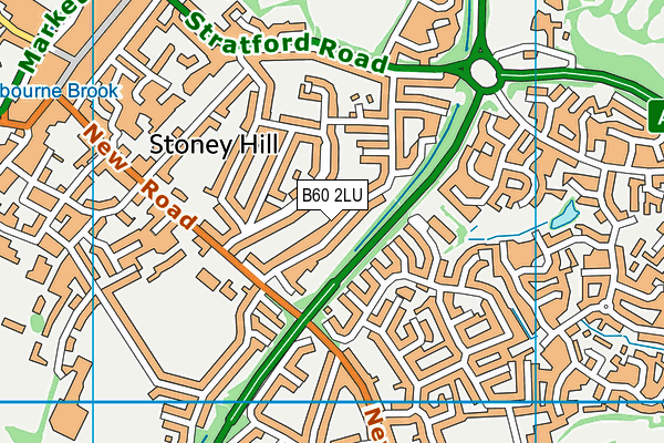 B60 2LU map - OS VectorMap District (Ordnance Survey)