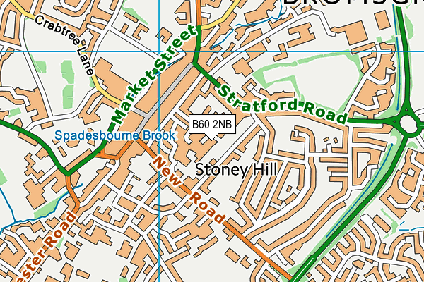 B60 2NB map - OS VectorMap District (Ordnance Survey)