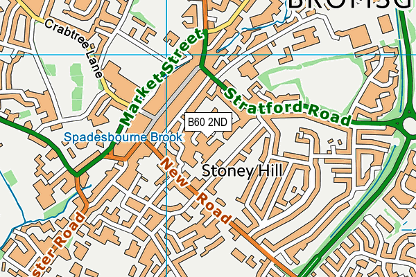 B60 2ND map - OS VectorMap District (Ordnance Survey)