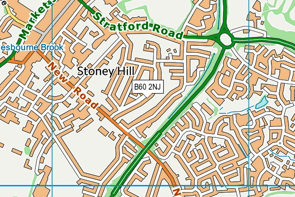 B60 2NJ map - OS VectorMap District (Ordnance Survey)