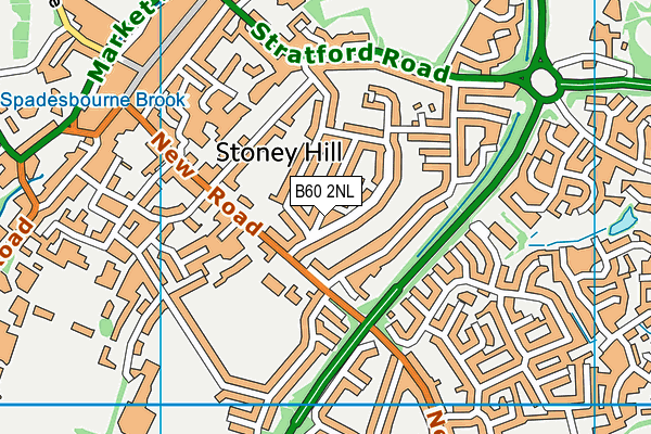 B60 2NL map - OS VectorMap District (Ordnance Survey)