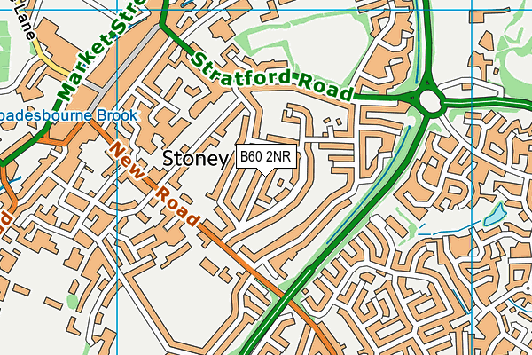 B60 2NR map - OS VectorMap District (Ordnance Survey)