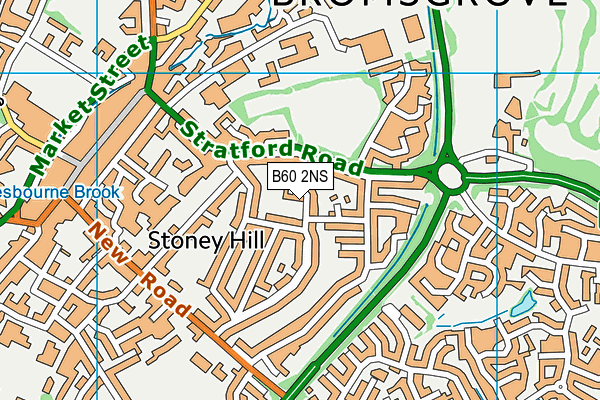 B60 2NS map - OS VectorMap District (Ordnance Survey)