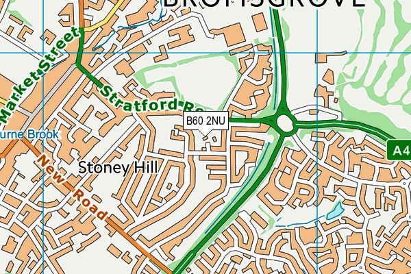 B60 2NU map - OS VectorMap District (Ordnance Survey)