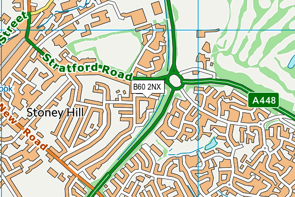 B60 2NX map - OS VectorMap District (Ordnance Survey)