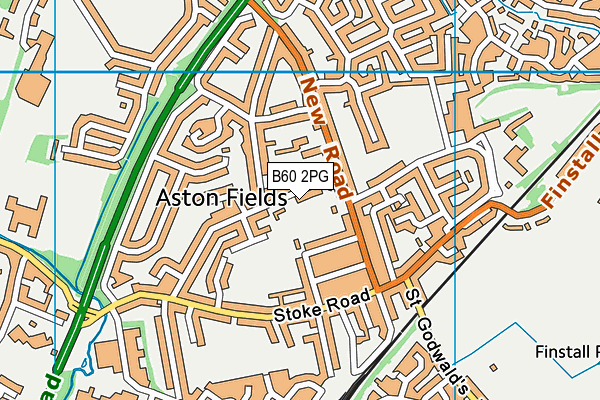 B60 2PG map - OS VectorMap District (Ordnance Survey)