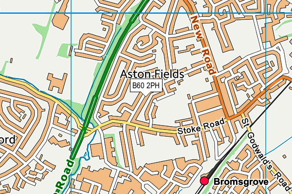 B60 2PH map - OS VectorMap District (Ordnance Survey)