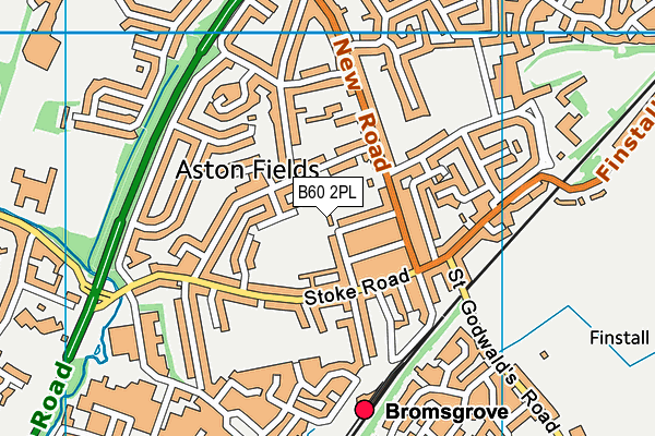 B60 2PL map - OS VectorMap District (Ordnance Survey)