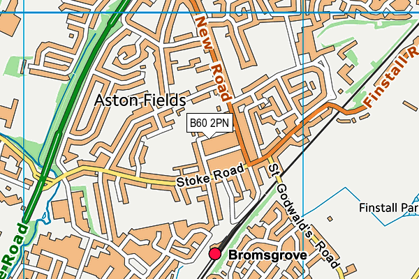 B60 2PN map - OS VectorMap District (Ordnance Survey)