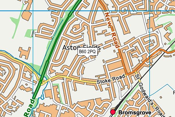 B60 2PQ map - OS VectorMap District (Ordnance Survey)