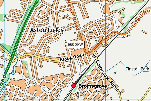 B60 2PW map - OS VectorMap District (Ordnance Survey)