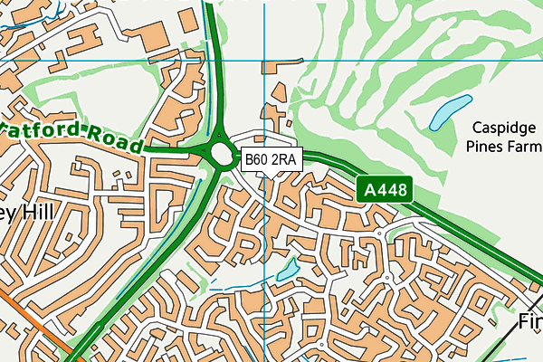 B60 2RA map - OS VectorMap District (Ordnance Survey)