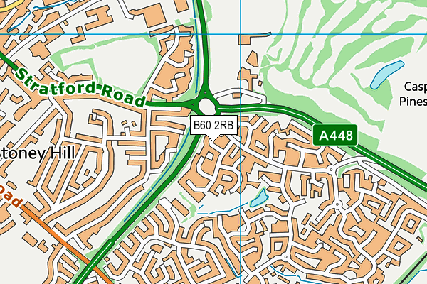 B60 2RB map - OS VectorMap District (Ordnance Survey)