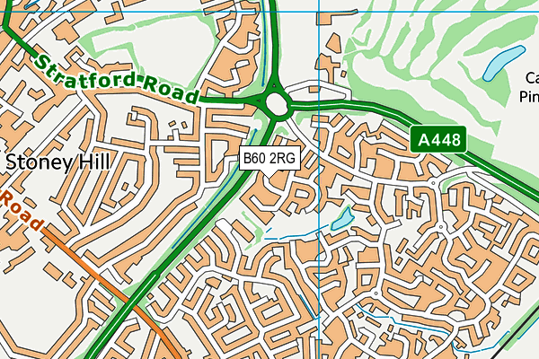 B60 2RG map - OS VectorMap District (Ordnance Survey)