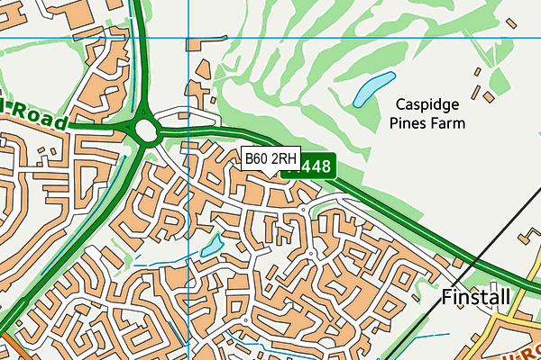 B60 2RH map - OS VectorMap District (Ordnance Survey)