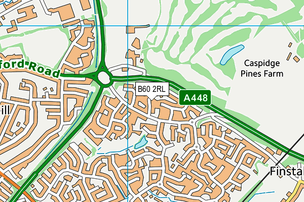 B60 2RL map - OS VectorMap District (Ordnance Survey)