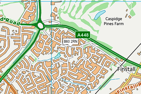 B60 2RN map - OS VectorMap District (Ordnance Survey)