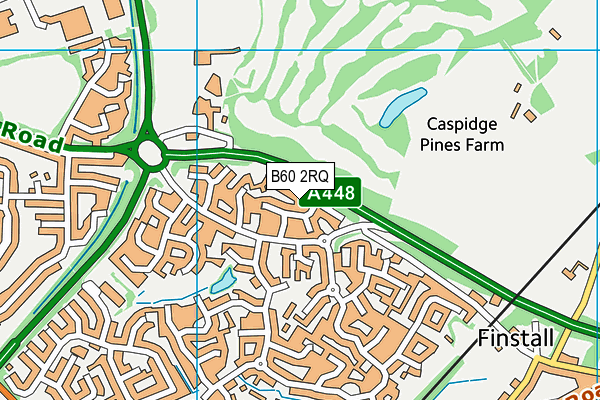 B60 2RQ map - OS VectorMap District (Ordnance Survey)