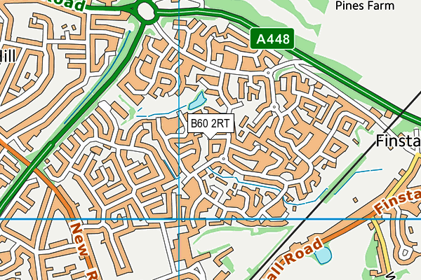 B60 2RT map - OS VectorMap District (Ordnance Survey)