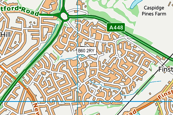 B60 2RY map - OS VectorMap District (Ordnance Survey)
