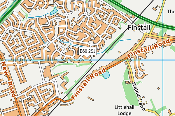 B60 2SJ map - OS VectorMap District (Ordnance Survey)