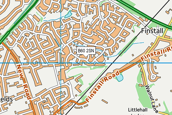 B60 2SN map - OS VectorMap District (Ordnance Survey)