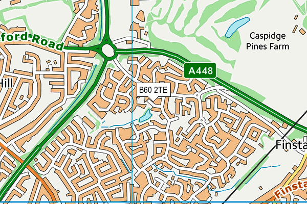 B60 2TE map - OS VectorMap District (Ordnance Survey)