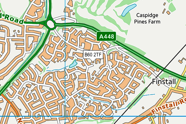 B60 2TF map - OS VectorMap District (Ordnance Survey)