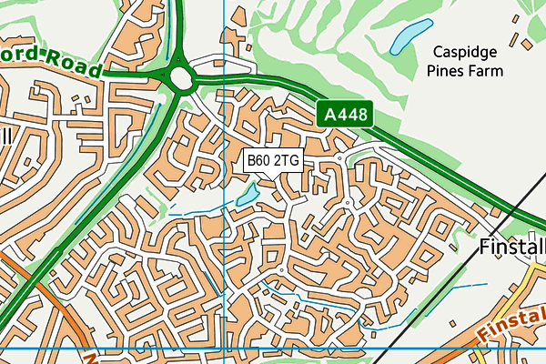 B60 2TG map - OS VectorMap District (Ordnance Survey)