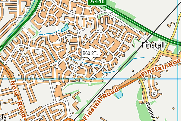 B60 2TJ map - OS VectorMap District (Ordnance Survey)