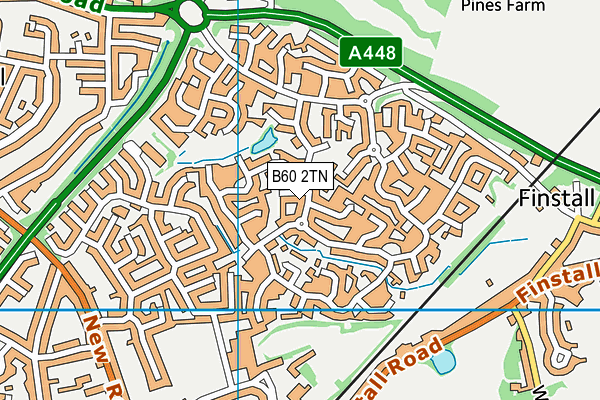 B60 2TN map - OS VectorMap District (Ordnance Survey)
