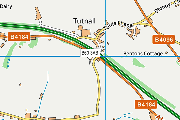 B60 3AB map - OS VectorMap District (Ordnance Survey)