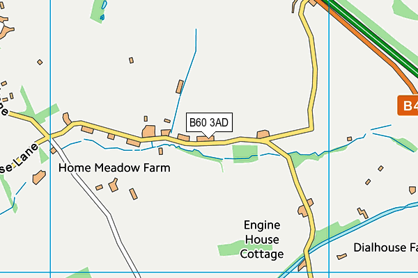 B60 3AD map - OS VectorMap District (Ordnance Survey)