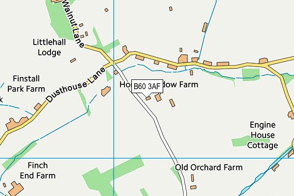 B60 3AF map - OS VectorMap District (Ordnance Survey)