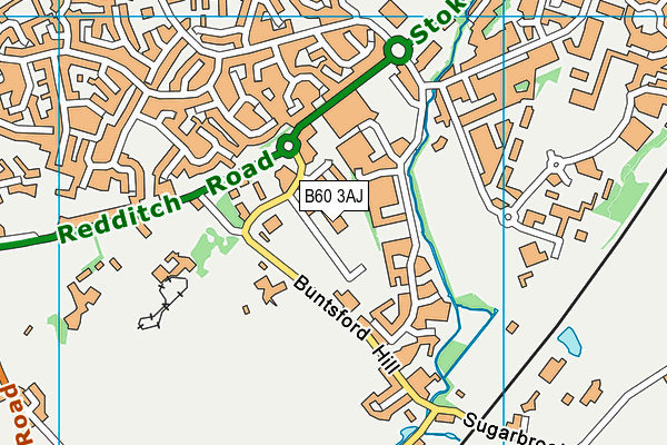 B60 3AJ map - OS VectorMap District (Ordnance Survey)