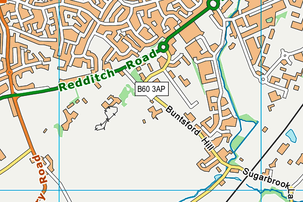 B60 3AP map - OS VectorMap District (Ordnance Survey)