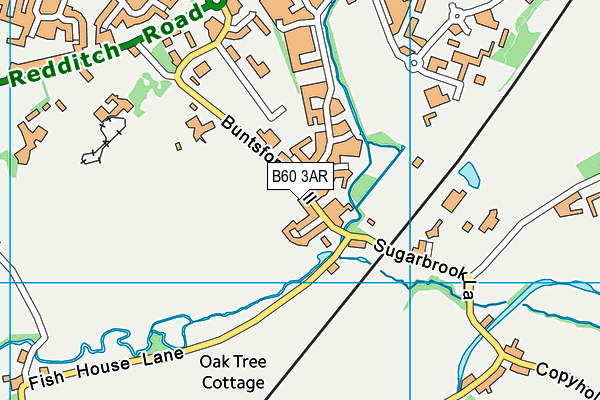 B60 3AR map - OS VectorMap District (Ordnance Survey)