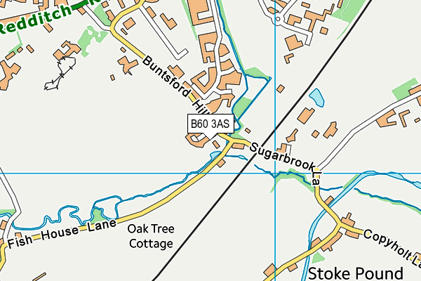 B60 3AS map - OS VectorMap District (Ordnance Survey)