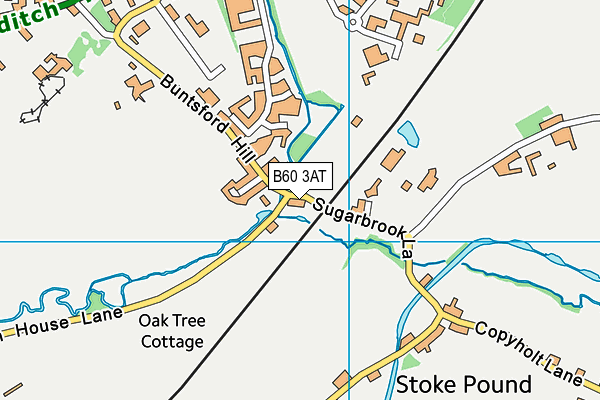 B60 3AT map - OS VectorMap District (Ordnance Survey)