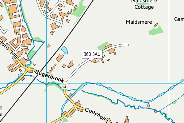 B60 3AU map - OS VectorMap District (Ordnance Survey)