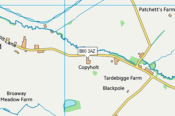 B60 3AZ map - OS VectorMap District (Ordnance Survey)